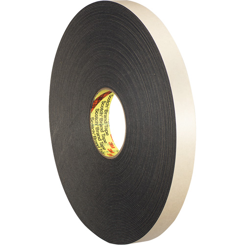 Double-Coated Foam Tape, 33 m (108') L x 12.7 mm (1/2") W, 62 mils, Polyethylene Distribution Jean Lapalme