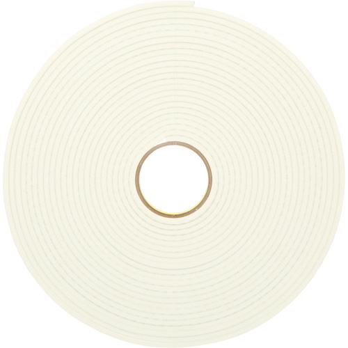 Double-Coated Urethane Foam Tape, 16.5 m (54') L x 12.7 mm (1/2") W, 25 mils, Urethane Distribution Jean Lapalme