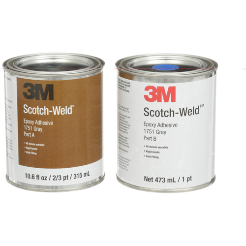 Adh&eacute;sif Scotch-Weld, 16 oz liq., Tube, Deux composants, Gris Distribution Jean Lapalme