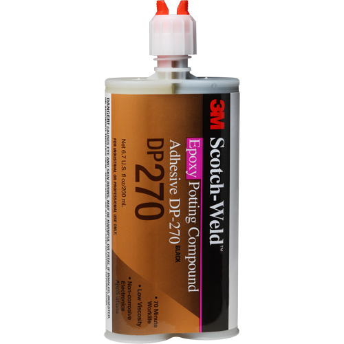Mat&eacute;riau d'enrobement Scotch-Weld, 200 ml, Cartouche double, Deux composants, Noir Distribution Jean Lapalme