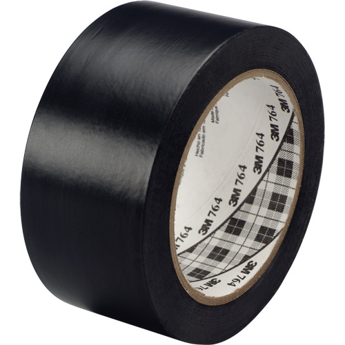 Ruban en vinyle pour travaux g&eacute;n&eacute;raux 764, 25,4 mm (1") la x 32,9 m (108') lo, 5 mils, Noir Distribution Jean Lapalme