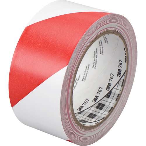 Hazard Warning Tape 767, 50.8 mm (2") x 33 m (108'), Red/White Distribution Jean Lapalme