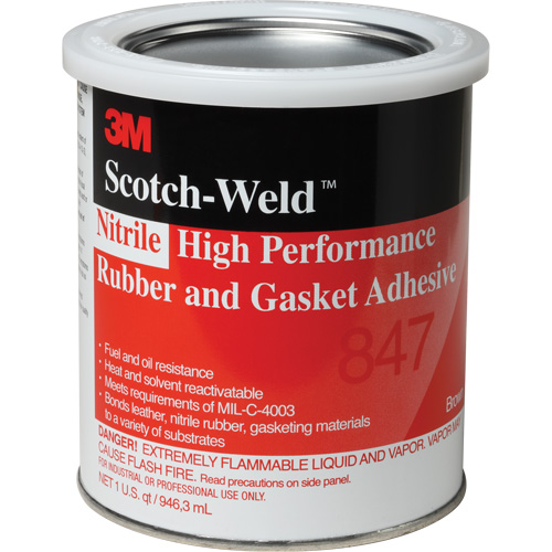 Adh&eacute;sif haute performance pour caoutchouc et joints Scotch-Weld, Gallon, Brun Distribution Jean Lapalme