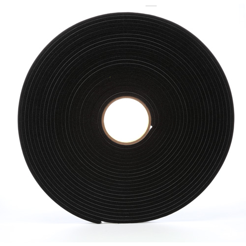 4504 Vinyl Foam Tape, 19 mm (3/4") W x 16.5 m (54') L, 250 mils, Black Distribution Jean Lapalme