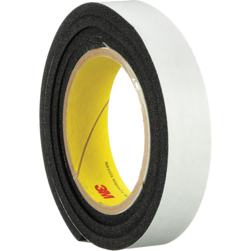 Ruban en mousse de vinyle 4714, 25,4 mm (1") la x 16,5 m (54') lo, 250 mils, Noir Distribution Jean Lapalme