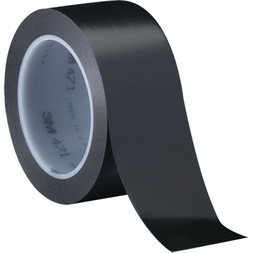 471 Vinyl Tape, 12 mm (1/2") W x 32.9 m (108') L, 5.3 mils, Black Distribution Jean Lapalme