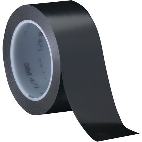 471 Vinyl Tape, 102 mm (4") W x 32.9 m (108') L, 5.2 mils, Black Distribution Jean Lapalme