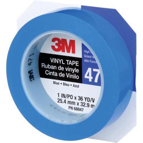 Ruban en vinyle 471, 25,4 mm (1") la x 32,9 m (108') lo, 5,3 mils, Bleu Distribution Jean Lapalme