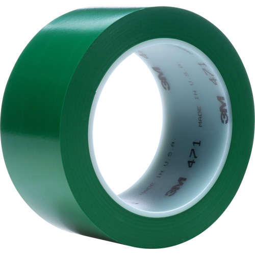 Ruban en vinyle 471, 12 mm (1/2") la x 32,9 m (108') lo, 5,3 mils, Vert Distribution Jean Lapalme