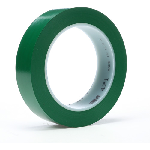471 Vinyl Tape, 19 mm (3/4") W x 32.9 m (108') L, 5.2 mils, Green Distribution Jean Lapalme