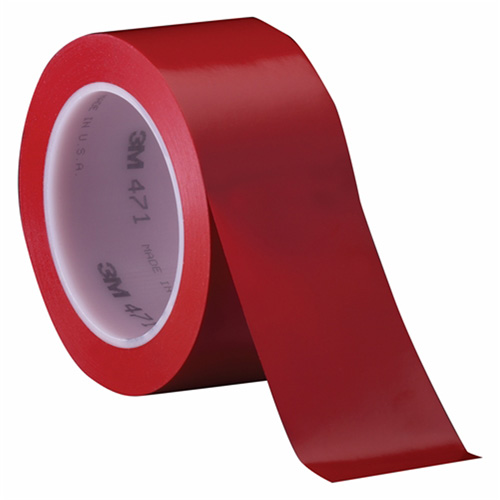 471 Vinyl Tape, 102 mm (4") W x 32.9 m (108') L, 5.2 mils, Red Distribution Jean Lapalme