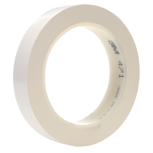 Ruban en vinyle 471, 19 mm (3/4") la x 32,9 m (108') lo, 5,3 mils, Blanc Distribution Jean Lapalme