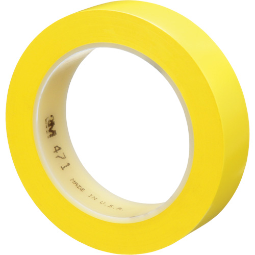 471 Vinyl Tape, 25.4 mm (1") W x 32.9 m (108') L, 5.3 mils, Yellow Distribution Jean Lapalme