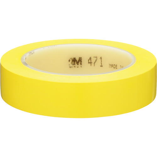 471 Vinyl Tape, 25.4 mm (1") W x 32.9 m (108') L, 5.3 mils, Yellow Distribution Jean Lapalme