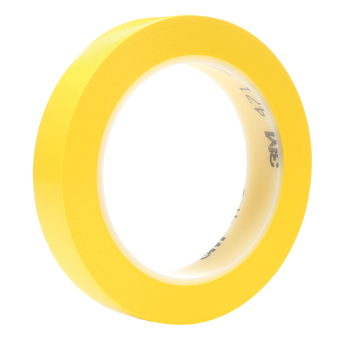 471 Vinyl Tape, 19 mm (3/4") W x 32.9 m (108') L, 5.3 mils, Yellow Distribution Jean Lapalme