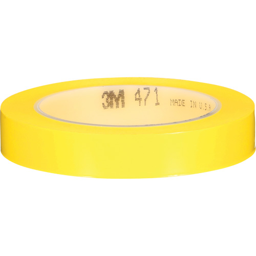 471 Vinyl Tape, 19 mm (3/4") W x 32.9 m (108') L, 5.3 mils, Yellow Distribution Jean Lapalme