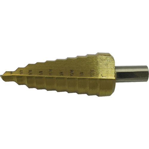 Foret &eacute;tag&eacute; &agrave; 9 &eacute;tages de qualit&eacute; sup&eacute;rieure Jet-Kut, 1/4" - 3/4", Incr&eacute;ments de 1/16", Acier rapide Distribution Jean Lapalme