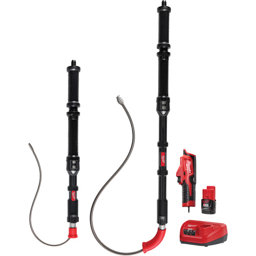 M12 Trapsnake 2-Tool Combo Urinal Auger Kit, Powered, Bulb, 4'/6' Cable Length, 1/2"/3/8" Cable Diameter Distribution Jean Lapalme