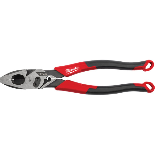 Pince &agrave; poign&eacute;es confort pour monteurs de lignes avec pince &agrave; sertir et coupe-boulons Distribution Jean Lapalme