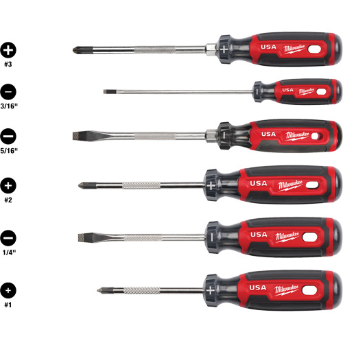 Cushion Grip Screwdriver Set, 6 Pcs. Distribution Jean Lapalme