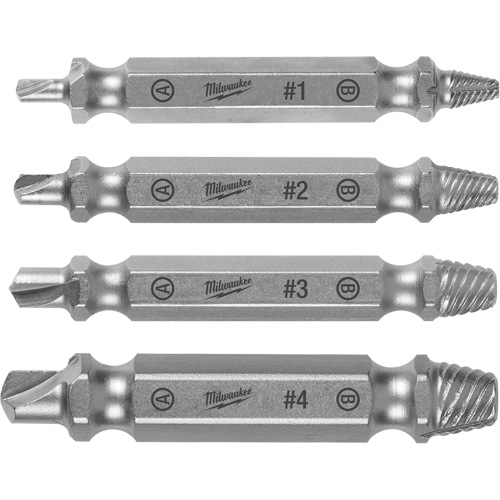 Jeu d'extracteurs &agrave; vis, Acier rapide, 4 Morcea Distribution Jean Lapalme
