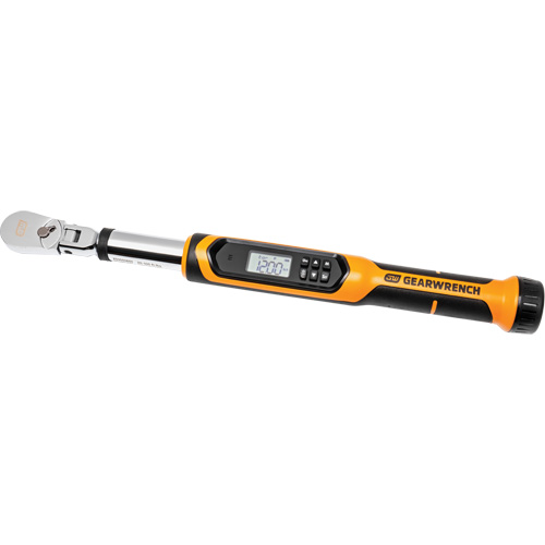 Cl&eacute; dynamom&eacute;trique &agrave; t&ecirc;te flexible avec angle, &eacute;lectronique, Entraînement 3/8" carr&eacute;, 120 - 1200 lb-pi Distribution Jean Lapalme