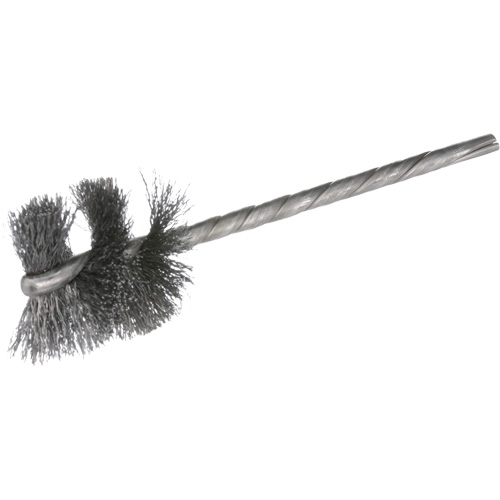 Ensemble de brosses internes &agrave; fils m&eacute;talliques ondul&eacute;s HeliTuf, 1" dia. x 1" l, 3-1/2" longueur hors tout Distribution Jean Lapalme
