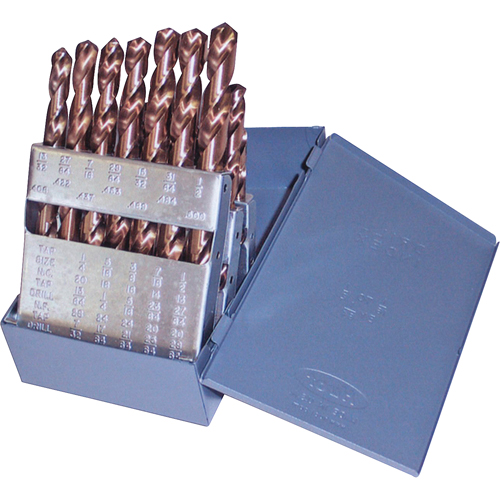 Jobber Length Drill Set, 19 Pieces, Cobalt Distribution Jean Lapalme