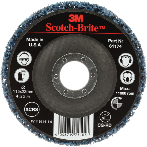 Disque de nettoyage et de d&eacute;capage Scotch-Brite, 4-1/2" dia., Grain Extra grossier, Carbure de silicium Distribution Jean Lapalme