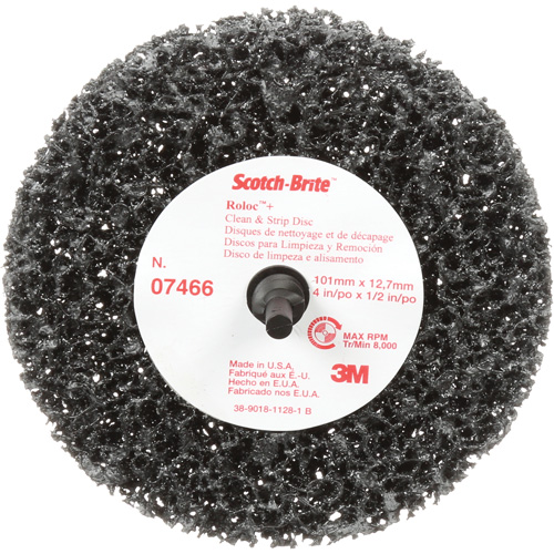 Disque de nettoyage et de d&eacute;capage Clean and Strip Roloc Scotch-Brite, 4" dia., Grain Extra grossier, Carbure de silicium Distribution Jean Lapalme