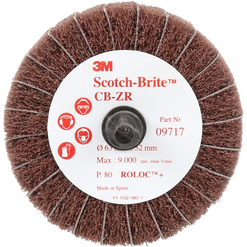 Scotch-Brite Combi-Wheel, 2-1/2" Dia., 80 Grit, Aluminum Oxide Distribution Jean Lapalme