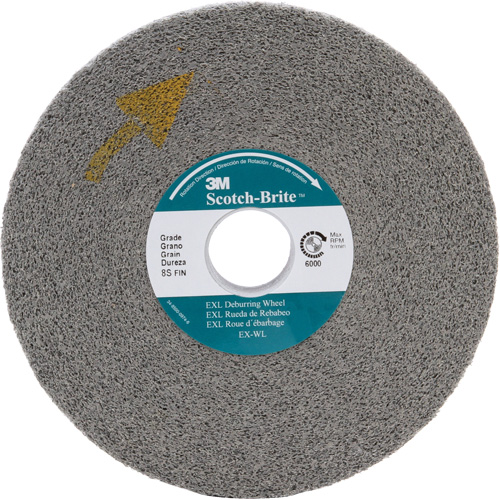 Scotch-Brite EXL Deburring Wheel, 8" x 1", 3" Arbor Distribution Jean Lapalme