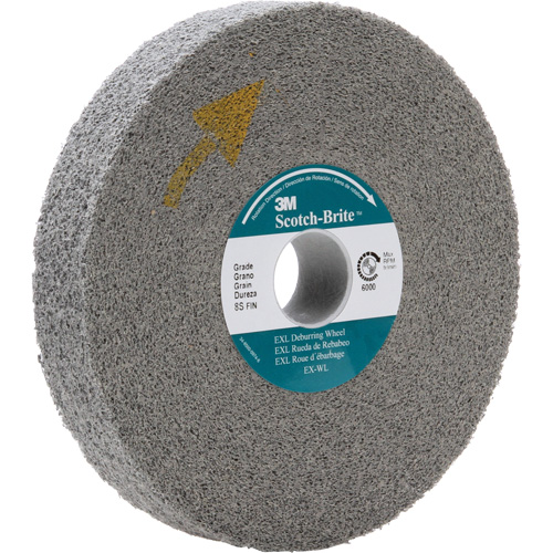 Scotch-Brite EXL Deburring Wheel, 8" x 1", 3" Arbor Distribution Jean Lapalme