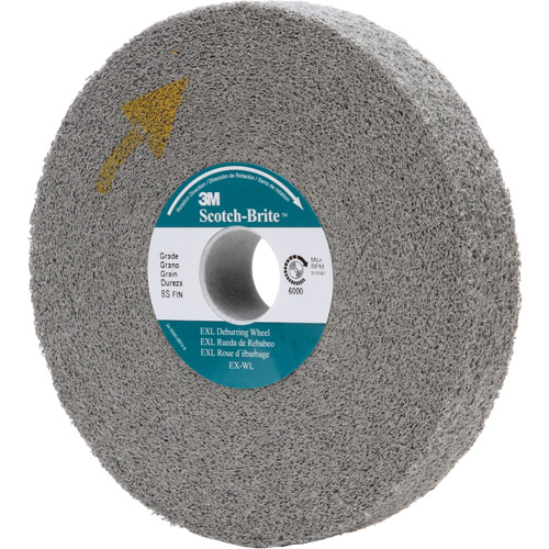 Scotch-Brite EXL Deburring Wheel, 8" x 1", 3" Arbor Distribution Jean Lapalme