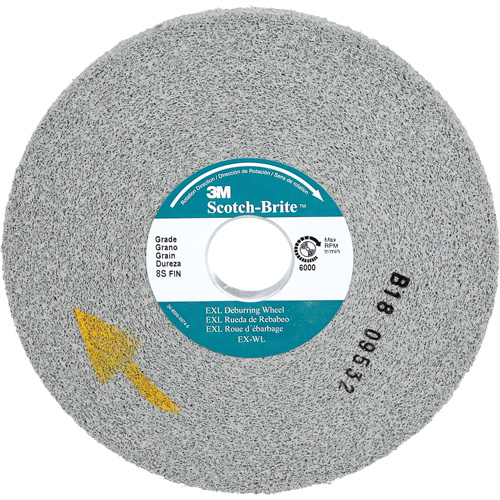 Scotch-Brite EXL Deburring Wheel, 6" x 1/2", 1" Arbor, Silicon Carbide Distribution Jean Lapalme