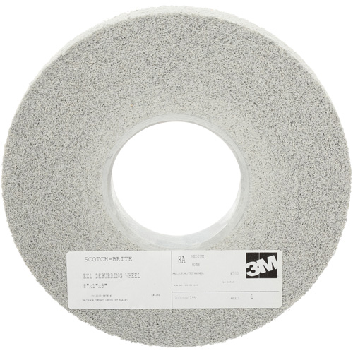 Scotch-Brite EXL Deburring Wheels, 8" x 1", 3" Arbor, Aluminum Oxide Distribution Jean Lapalme