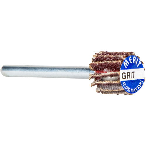 High Performance Micro-Mini Flap Wheel, Aluminum Oxide, 180 Grit, 3/4" x 1/2" x 1/8" Distribution Jean Lapalme