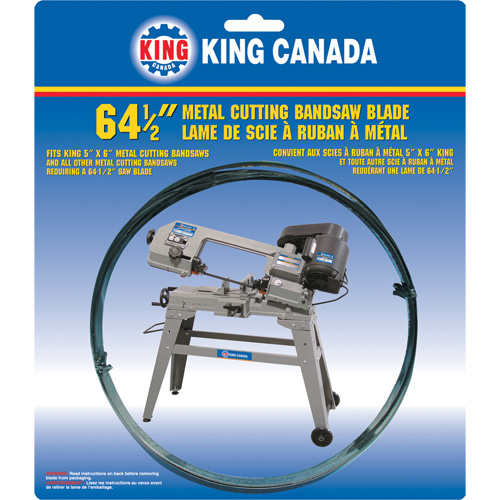 Bandsaw Metal Blade, Carbon Steel, 64-1/2" L x 1/2" W x 0.025" Thick, 18 TPI Distribution Jean Lapalme