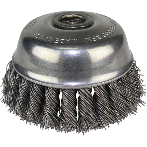 Brosses-boisseau &agrave; fils nou&eacute;s, 4" dia. x 5/8"-11 arbre Distribution Jean Lapalme