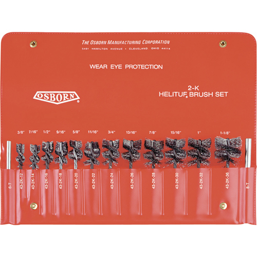 Ensemble de brosses internes &agrave; fils m&eacute;talliques ondul&eacute;s HeliTuf Distribution Jean Lapalme