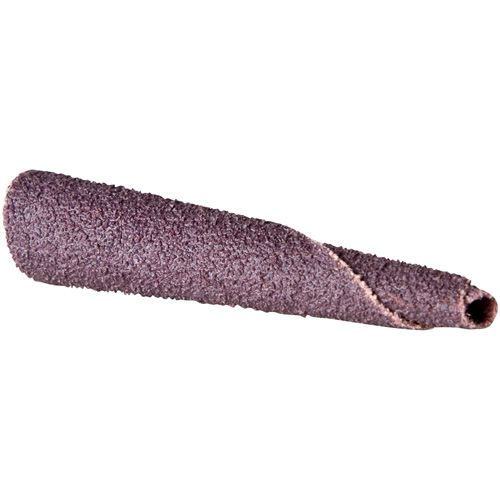 Cartouche de bande abrasive conique ALO, 150 Grain, 5/16" dia., Oxyde d'aluminium, 1-1/2" lo, 1/4" Dimension de l'arbre Distribution Jean Lapalme