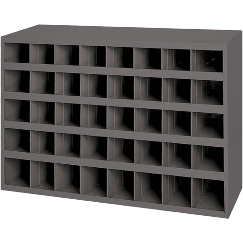 Steel Storage Bin Cabinet, 33-3/4" W x 8-1/2" D x 22-1/4" H, Grey Distribution Jean Lapalme