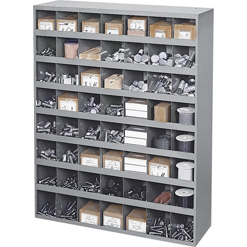 Steel Storage Bin Cabinet, 33-3/4" W x 12" D x 42" H, Grey Distribution Jean Lapalme