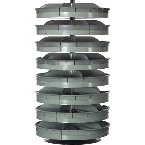 Rotabin&reg; Storage Units, 500 lbs. Capacity per Level, 5 Level, 38" H x 28" Dia. Distribution Jean Lapalme