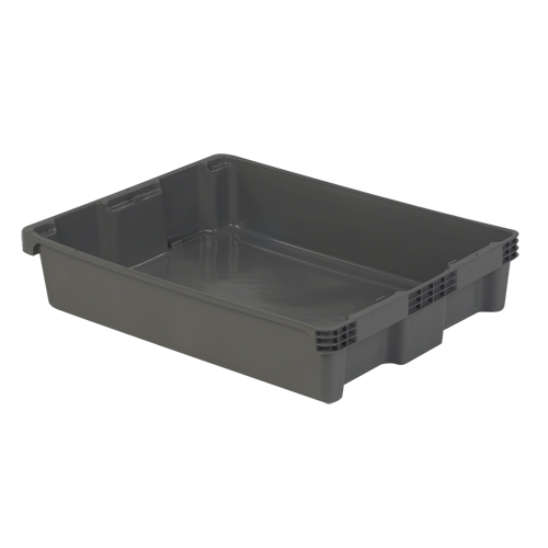 Contenants Stack-N-Nest Polylewton, 6,1" x 29,6" x 22,4", Gris Distribution Jean Lapalme