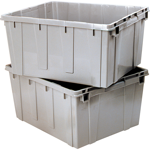 Nesting Container, 21.1" W x 17.7" D x 12" H, Grey Distribution Jean Lapalme