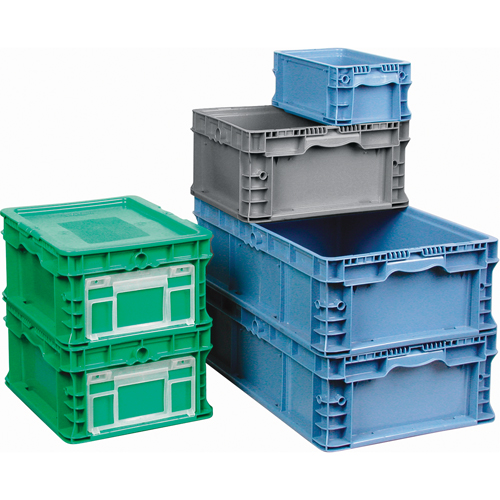 StakPak Plus 4845 System Containers, 15" W x 12" D x 7.5" H, Grey Distribution Jean Lapalme