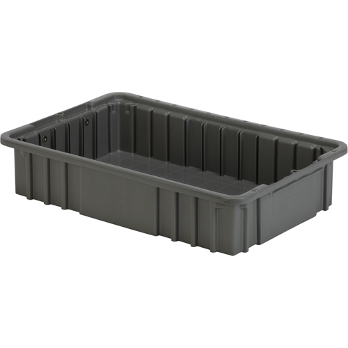 Divider Box, Polyethylene, 15.5" W x 9.9" D x 3.5" H, Grey Distribution Jean Lapalme