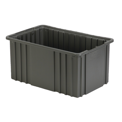 Divider Box, Polyethylene, 15.5" W x 9.9" D x 8" H, Grey Distribution Jean Lapalme