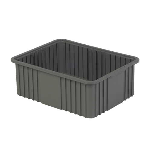 Divider Box, Polyethylene, 20.9" W x 15.9" D x 8" H, Grey Distribution Jean Lapalme